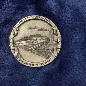 Hershey Food Plant Employee Performance 1995, One Million Hours Medal. 3D Factor